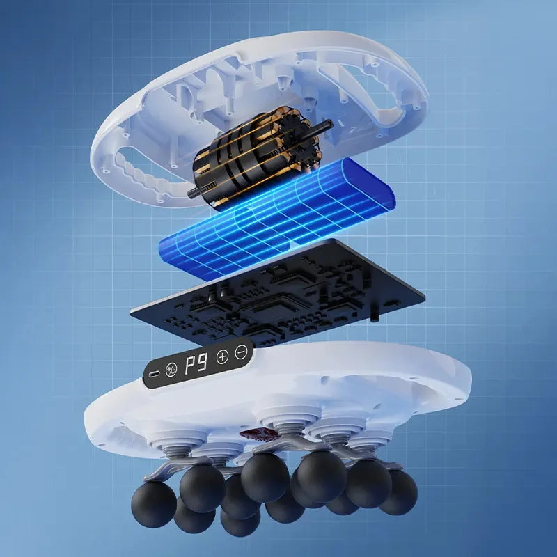 12 Head Handheld Massage Gun High Quality Deep Tissue Vibration Sports Body Fitness Muscle Fascial Percussion